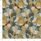 Green Abstract Floral Linen Look Print Upholstery Fabric by The Yard - SKU: Dennis Seaspray